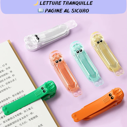 Croc Clip™ Segnalibro a clip in silicone antiscivolo (coccodrillo)